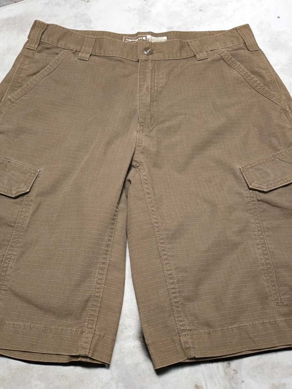 Men's Carhartt Relax Fit Force Broxton Brown Cargo Shorts 34